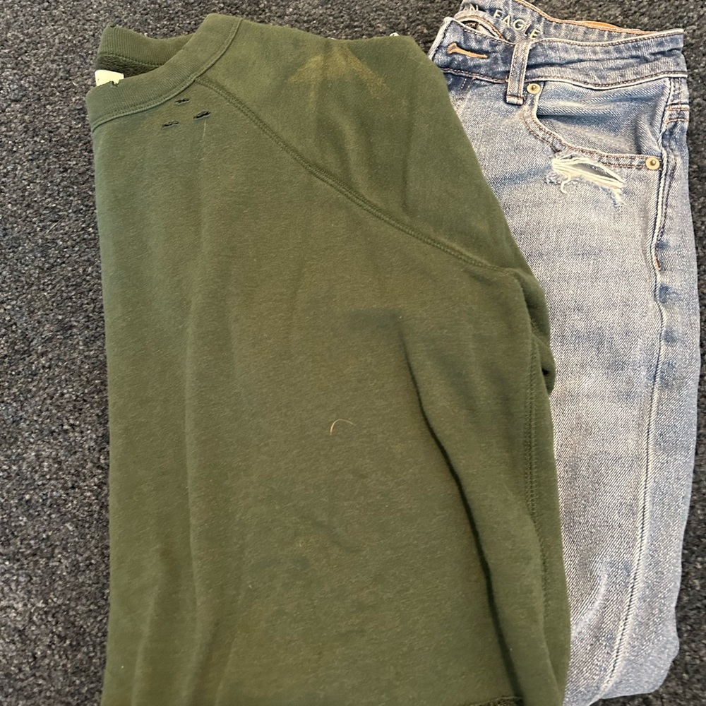 Arie distressed crop sweatshirt